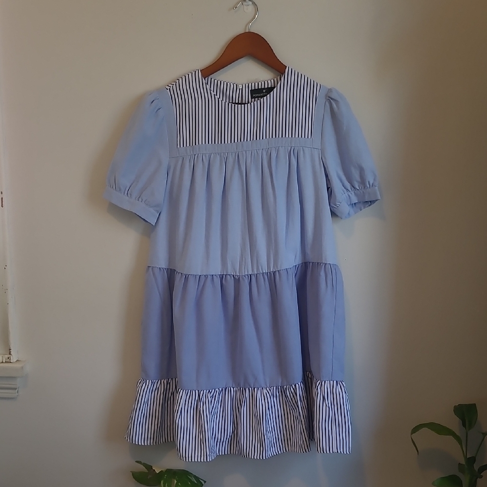 Pomander Place Babydoll Chambray Dress
